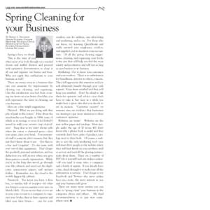 #FSLTIJSF #VTJOFTT /FXT t .BZ 
  t Page 11  Log onto www.berkshirechamber.com Spring Cleaning for your Business