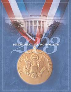 2003 PRESIDENTIAL SCHOLARS PROGRAM  NATIONAL