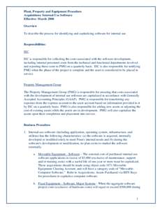BEN Assets Business Process/Procedure Template