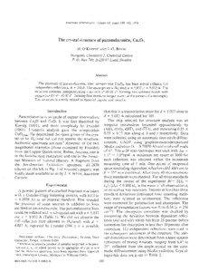 American Mineralogist, Volume 63, pages[removed], 1978  The crystal structureof paramelaconite,CunOs