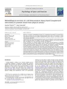 Methodological overview of a self-determination theory-based computerized intervention to promote leisure-time physical activity