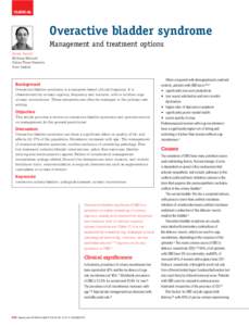 clinical  Overactive bladder syndrome Management and treatment options Janine Arnold Nicholas McLeod