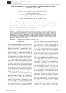 X SBAI – Simpósio Brasileiro de Automação Inteligente 18 a 21 de setembro de 2011 São João del-Rei - MG - Brasil ´ ANALISE