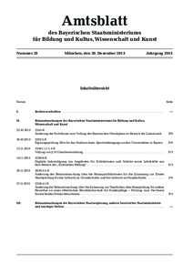 Amtsblatt des Bayerischen Staatsministeriums für Bildung und Kultus, Wissenschaft und Kunst