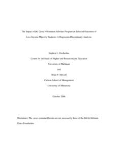 Econometrics / Observational study / Regression discontinuity design / Pell Grant / Knowledge / Scientific method / Statistics / Student financial aid / Design of experiments