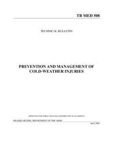 Heat transfer / Cryobiology / Diving medicine / Hypothermia / Physiology / Frostbite / Wind chill / Extended Cold Weather Clothing System / Cold / Health / Medicine / Medical emergencies