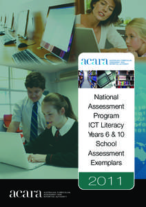 National Assessment Program ICT Literacy Years 6 & 10 School