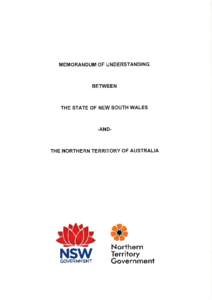 MEMORANDUM OF UNDERSTANDING  BETWEEN THE STATE OF NEW SOUTH WALES