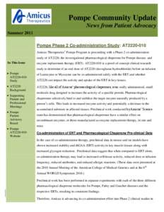 Clinical research / Lipid storage disorders / Lysosomal storage diseases / Pharmaceutical industry / Glycogen storage disease type II / Enzyme replacement therapy / Fabry disease / Alglucosidase alfa / Clinical trial / Health / Medicine / Rare diseases