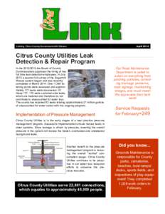 Linking Citrus County Government with Citizens  April 2014 Citrus County Utilities Leak Detection & Repair Program