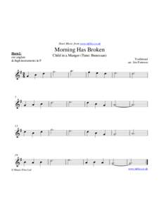 Sheet Music from www.mfiles.co.uk  Morning Has Broken Horn1: cor anglais
