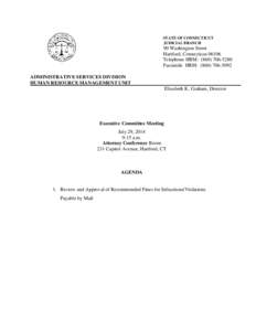 STATE OF CONNECTICUT JUDICIAL BRANCH 90 Washington Street Hartford, Connecticut[removed]Telephone HRM: ([removed]