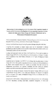 Memorandum  of Understanding Guyana and the Government