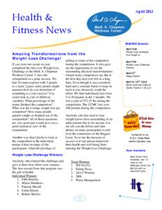 April[removed]Health &  Fitness News   MACWC Events: