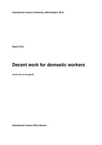 Report VI(2)  Decent work for domestic workers