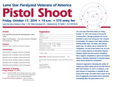 Lone Star Paralyzed Veterans of America  ★ Pistol Shoot