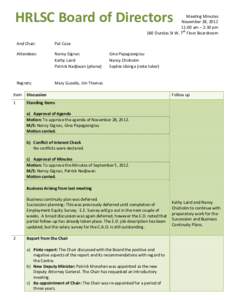 Minutes / Chairman / Parliamentary procedure / Meetings / Agenda