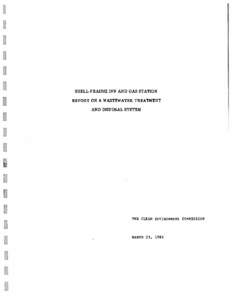 SHELL PRAIRIE INN AND GAS STATION REPORT ON A WASTEWATER TREATMENT AND DISPOSAL SYSTEM THE CLEAN ENVIRONMENT COMMISSION