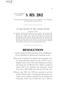 III  113TH CONGRESS 1ST SESSION  S. RES. 282