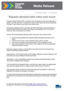 Regulator demands better safety track record