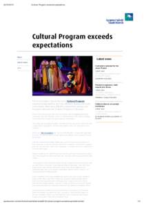 [removed]Cultural Program exceeds expectations Cultural Program exceeds expectations