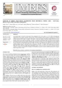 MERCURY IN EDIBLE WILD-GROWN MUSHROOMS FROM HISTORICAL MINING AREA – SLOVAKIA: BIOACCUMULATION AND RISK ASSESSMENT Július Árvay*1, Zuzana Záhorcová1, Ján Tomáš1, Martin Hauptvogl2, Radovan Stanovič1, Ľuboš Ha