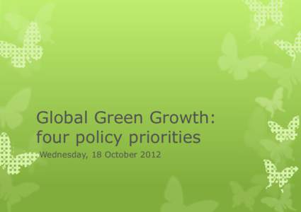 Green growth four policy priorities