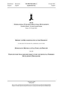 Republics / São Tomé and Príncipe / International Fund for Agricultural Development / Economy of São Tomé and Príncipe / United Nations / Poverty / United Nations Development Group