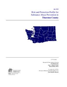 July[removed]Risk and Protection Profile for Substance Abuse Prevention in Thurston County