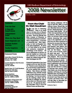 UW-Madison Department of Entomology[removed]Newsletter October 2008