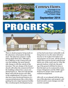 A Newsletter for the Residents of Wesbury’s Cribbs Residential Center and Thoburn Village  September 2014