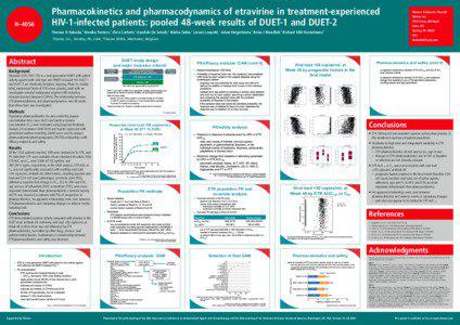 H–4056  Pharmacokinetics and pharmacodynamics of etravirine in treatment-experienced