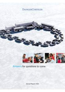 Answers for questions to come  Annual Report 2001 Key Figures DaimlerChrysler Group