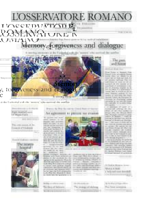 Price € 1,00. Back issues € 2,00  L’OSSERVATORE ROMANO WEEKLY EDITION  IN ENGLISH