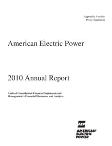 Appendix A to the Proxy Statement American Electric Power[removed]Annual Report