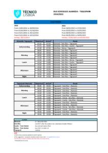 BUS SCHEDULES ALAMEDA - TAGUSPARKCLASS PERIOD 2014 Fromto