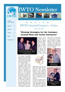 IWTO Newsletter I.W.T.O. E D I T I O N INSIDE THIS ISSUE: