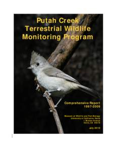 Putah Creek Terrestrial Wildlife Monitoring Program Comprehensive Report