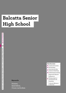 Balcatta Senior High School Something in the AIR 10 Case Studies of Western Australia’s Artist-In-Residence (AIR) Grants Program Year 2, [removed]