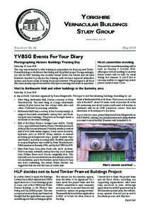 YORKSHIRE VERNACULAR BUILDINGS STUDY GROUP www.yvbsg.org.uk  Newsheet No 60