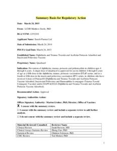 Health / Pharmacology / DPT vaccine / Pertussis vaccine / DTAP / Pertussis / Vaccination schedule / Tetanus / Sanofi Pasteur / Vaccines / Medicine / Bacterial diseases