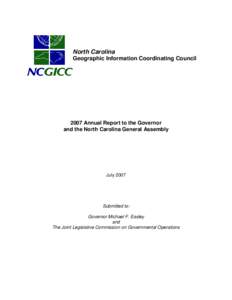Research Triangle / North Carolina State University / Federal Geographic Data Committee / North Carolina / Technology / Geographic information system / The National States Geographic Information Council / .nc