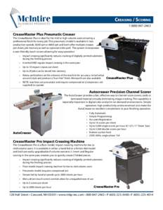 Metal forming / Crease / Roll slitting