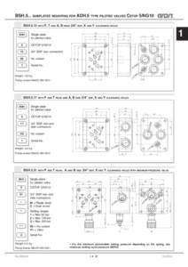 BSH.5... SUBPLATES MOUNTING FOR ADH.5 TYPE PILOTED VALVES CETOP 5/NG10 BSH.5.13 WITH P, T AND A, B REAR 3/4