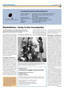 Schweizer Musikzeitung	  Nr. 4 / April[removed]FMD