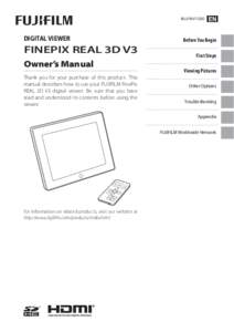BL01547-200  DIGITAL VIEWER FINEPIX REAL 3D V3 Owner’s Manual