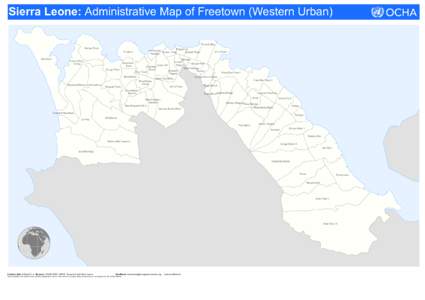Sierra Leone: Administrative Map of Freetown (Western Urban) Fourah Bay Murray Town  Aberdeen