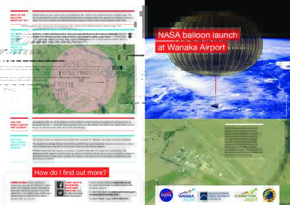 NASA’s balloons are constructed of polyethylene film, which is the material found in plastic bags. The film for this balloon is onlycentimetres thick, making it about the same as an ordinary sandwich wrap. The 