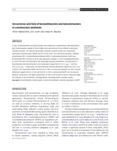 Q IWA Publishing 2010 Water Science & Technology—WST | 61.1 | [removed]Occurrence and fate of benzothiazoles and benzotriazoles in constructed wetlands