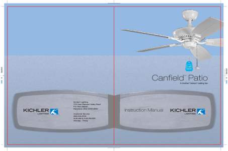 2*  A Kichler ® Select™ ceiling fan Kichler® Lighting 7711 East Pleasant Valley Road